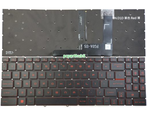 Bàn phím laptop MSI Gaming GF66 GF76, MSI Pulse GL66 GL76, MSI Bravo 15 B5DD A4DC, MS-158P, MS-1581, MS-1582, MS-17L1, 17H3 (LED THƯỜNG, BH 6TH) *CÁP LED DẸP*